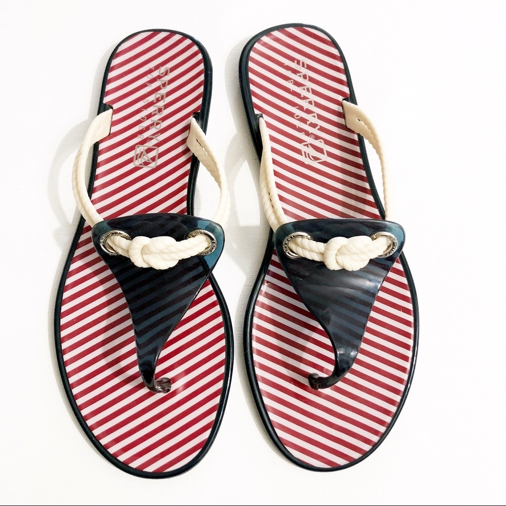 SPERRY Nautical Knot Sandal, Red, White & Blue
